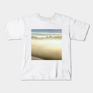 SCENERY 43 - Morning Fog Misty White Sky Horizon Kids T-Shirt